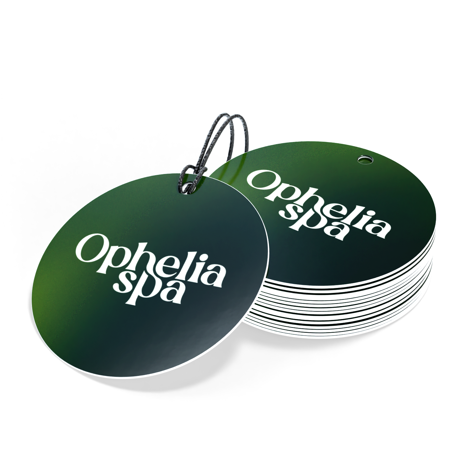 custom die-cut hang tags